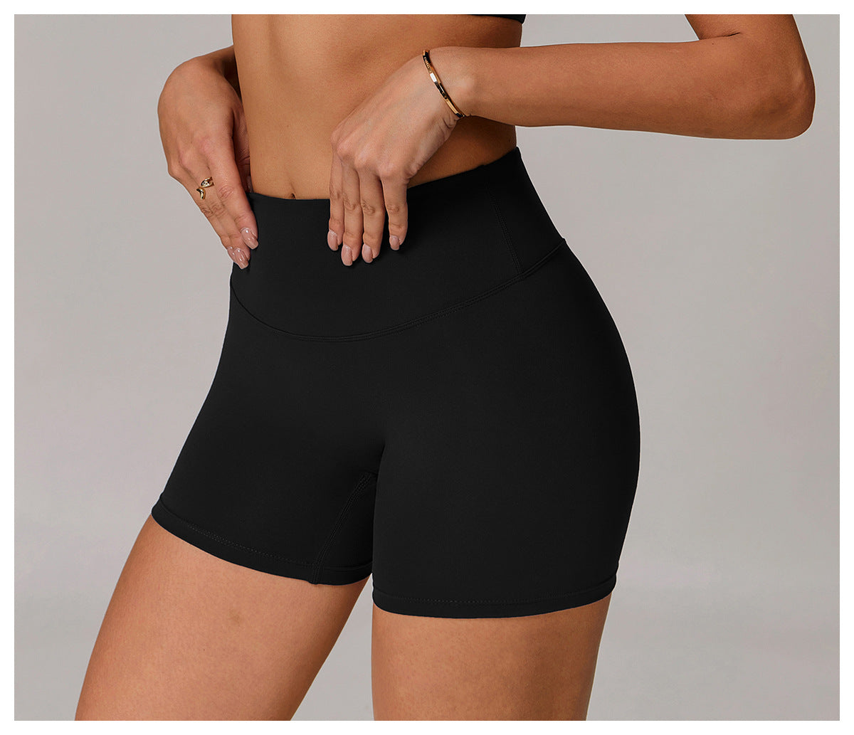 High-Waist Sculpting Yoga Shorts-5