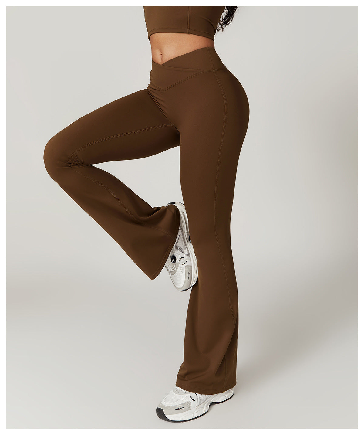 Eco-Chic Crossover Flared Pants-4