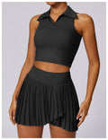 Sleeveless Cropped Polo-0