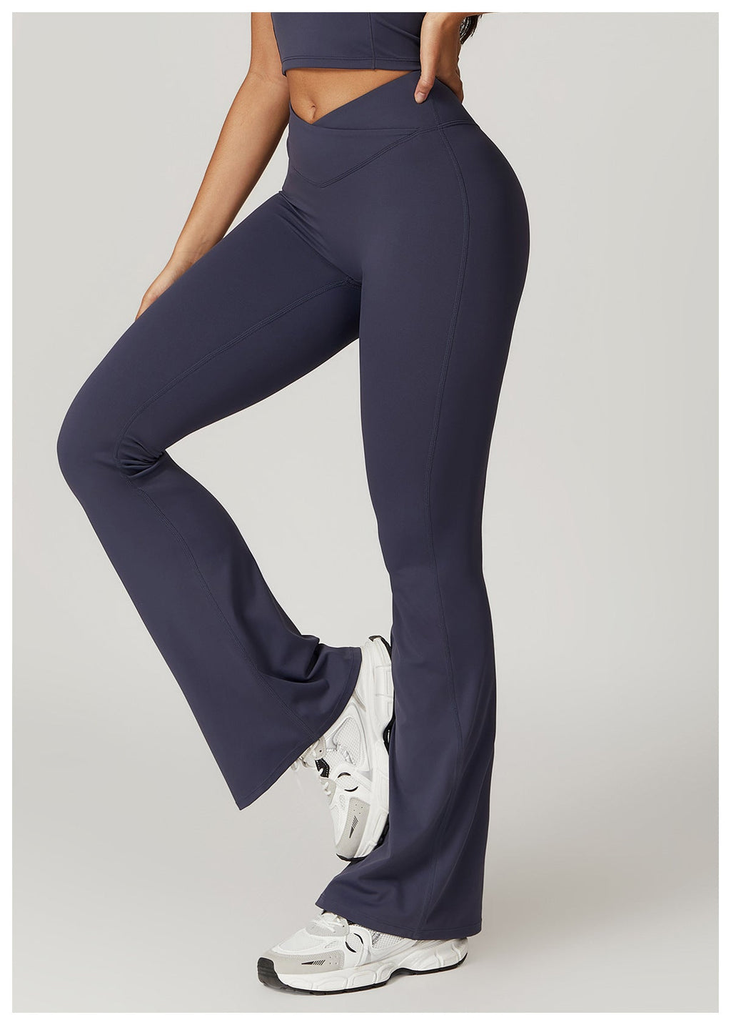 Eco-Chic Crossover Flared Pants-7