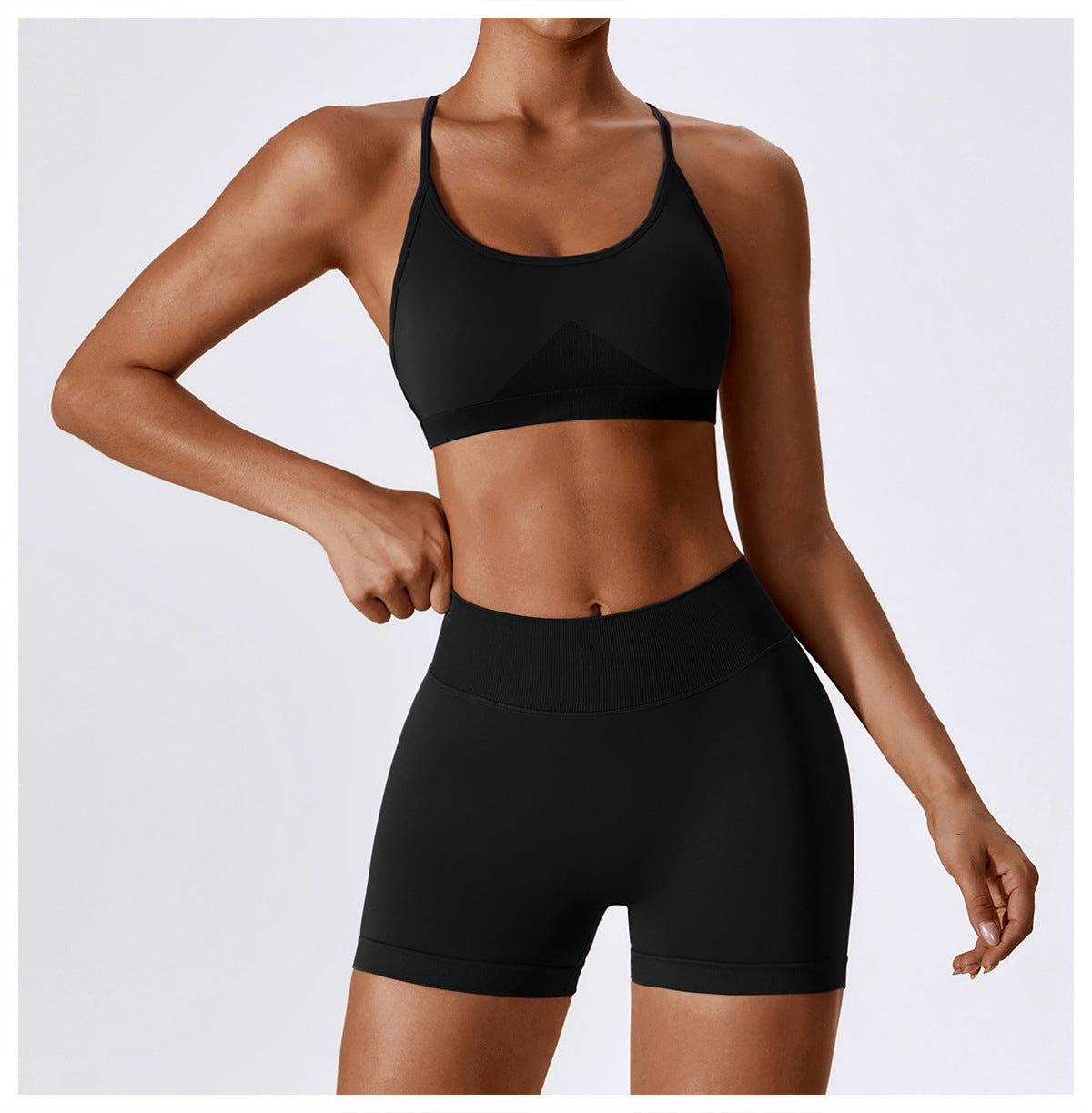 Crossback Strappy Sports Bra-5