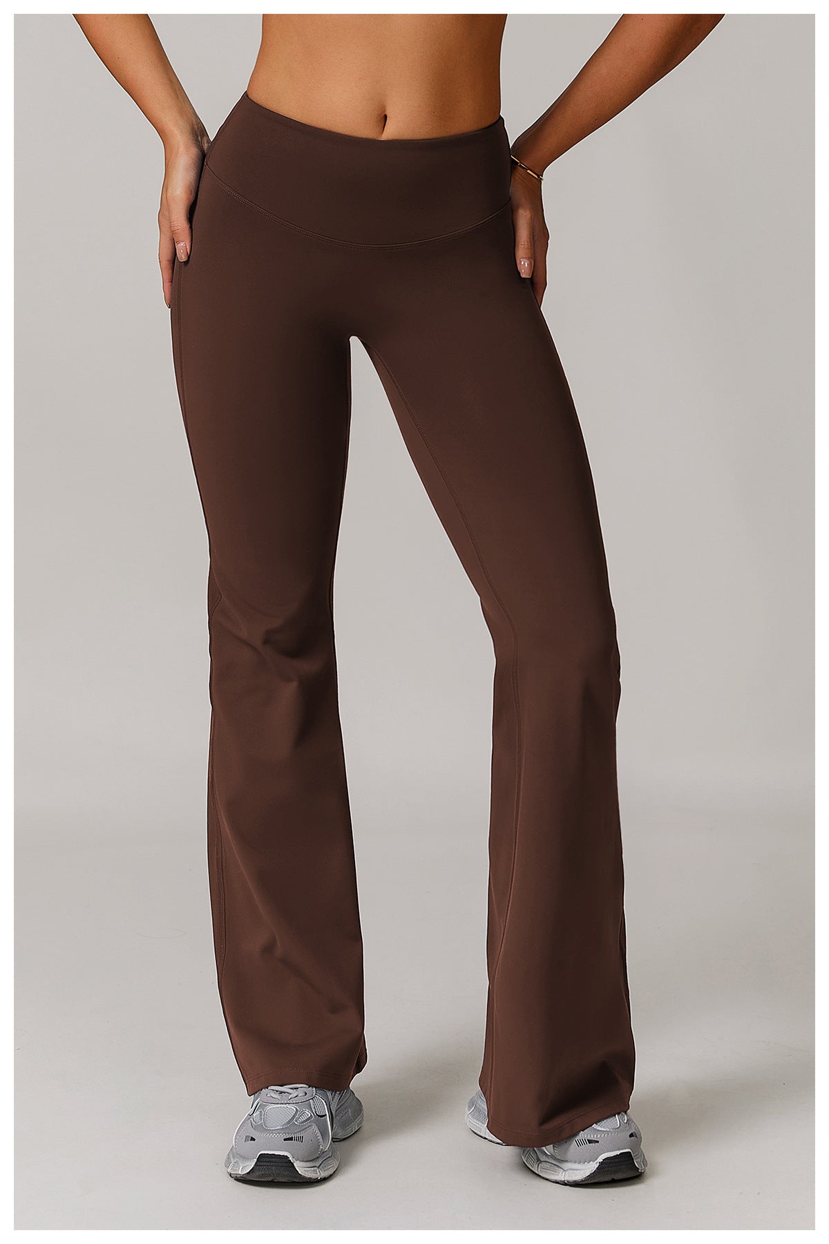 Fitted Flared Yoga Pants-3