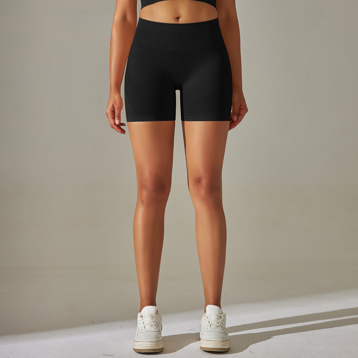 Solid Color Tight Shorts-1
