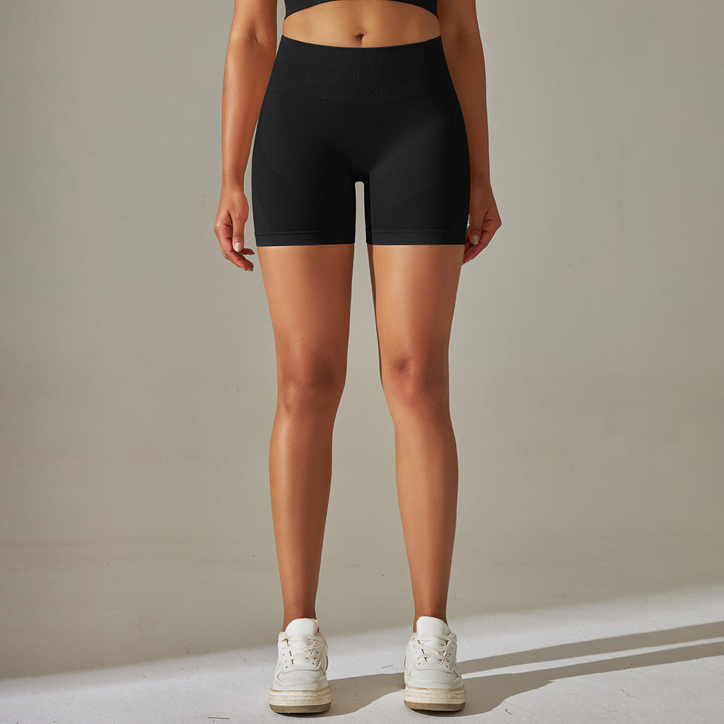 Solid Color Tight Shorts-4