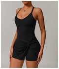 Draped Front Crossback Dress-0