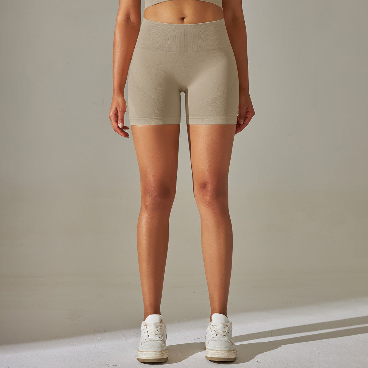 Solid Color Tight Shorts-4