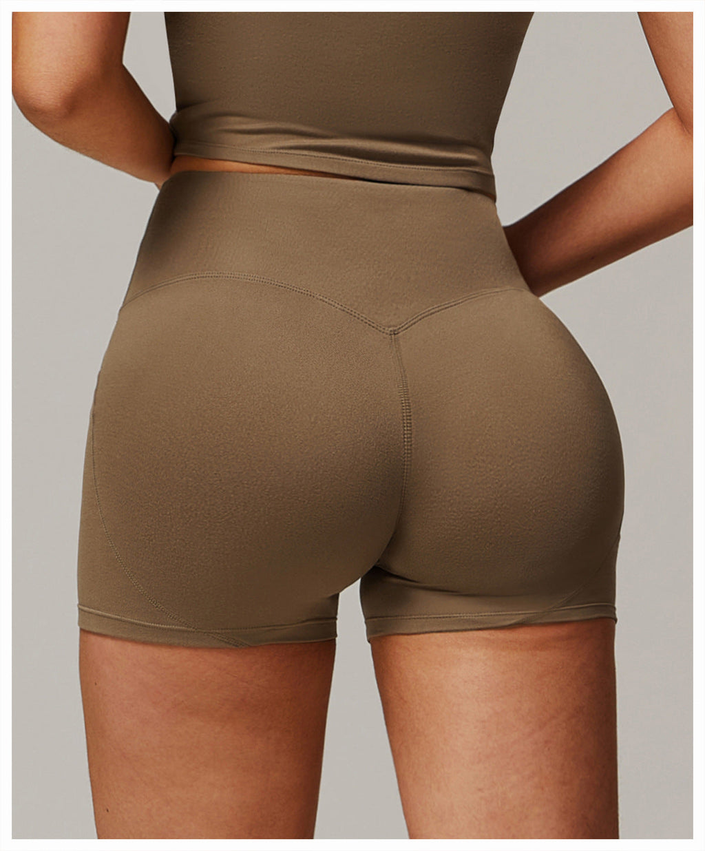 Brushed Foldover High-Waist Shorts-1