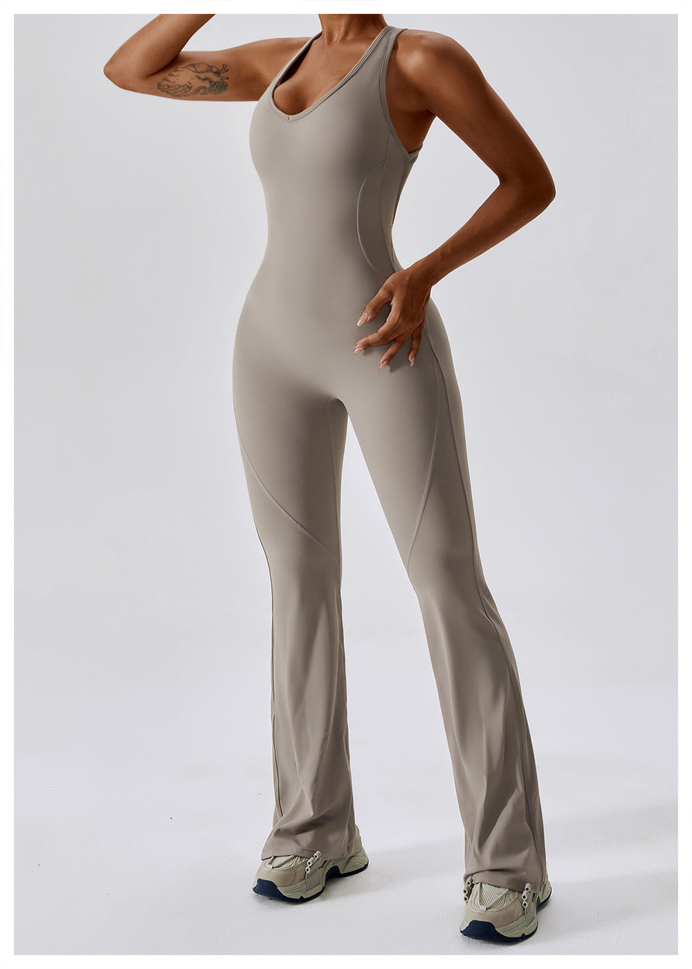 Sleeveless Flared Jumpsuit-3