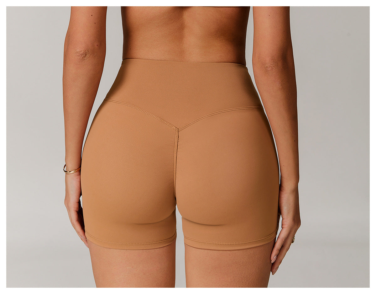High-Waist Sculpting Yoga Shorts-3