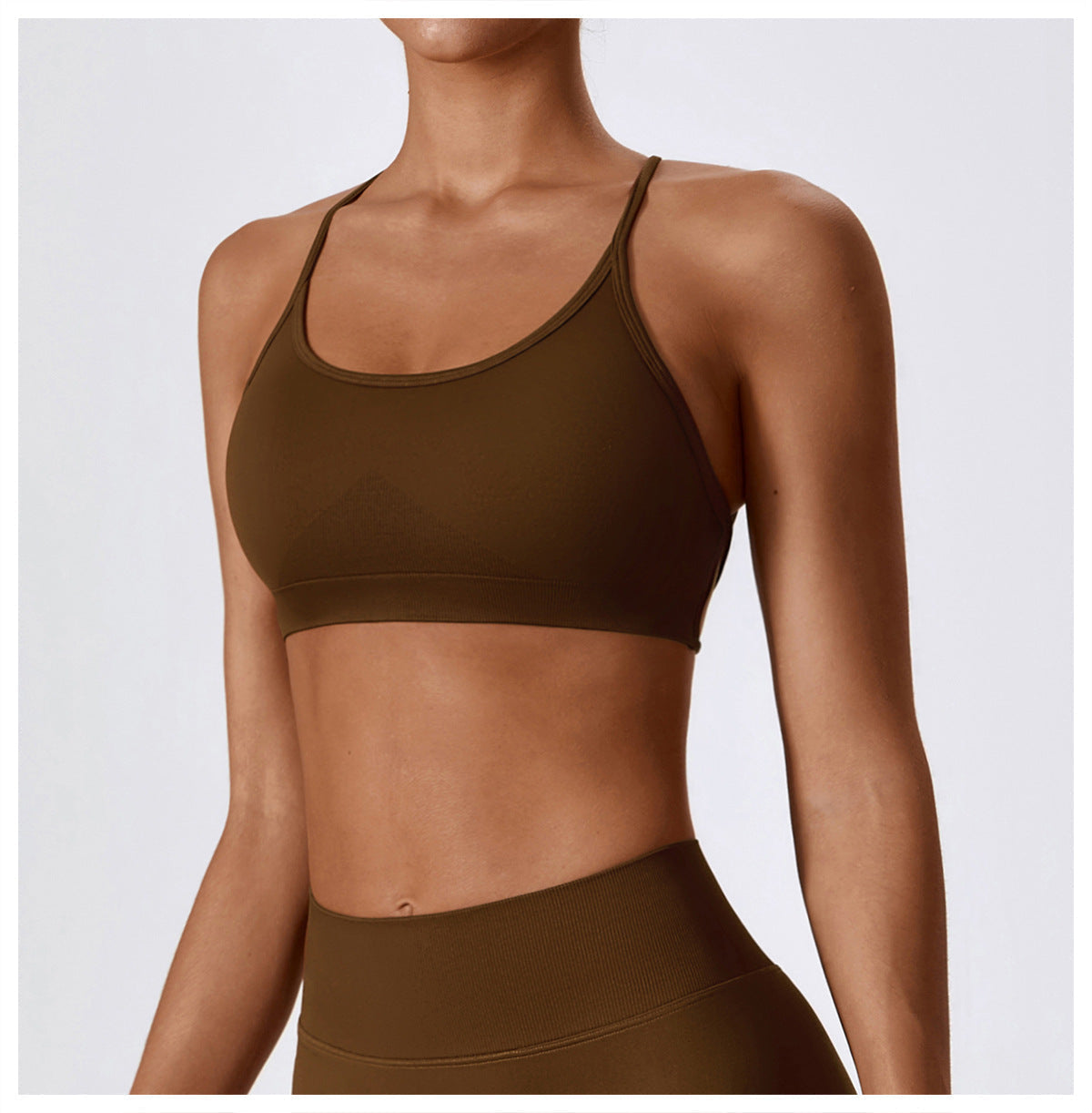 Crossback Strappy Sports Bra-0