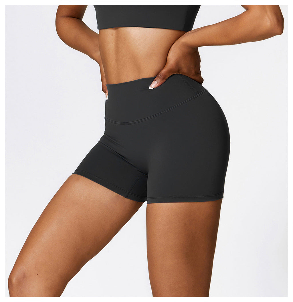 Brushed High-Waist Yoga Shorts-0