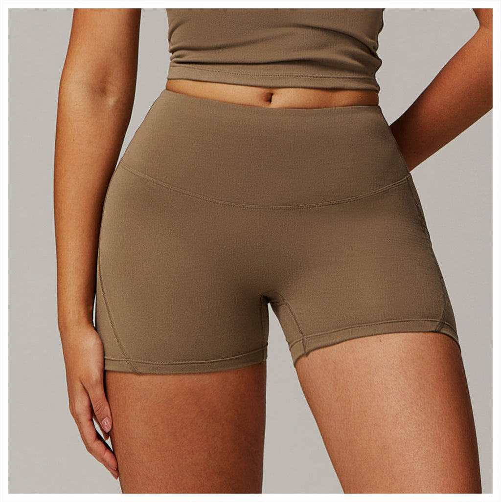 Brushed Foldover High-Waist Shorts-0