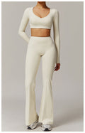 Fitted Flared Yoga Pants-1