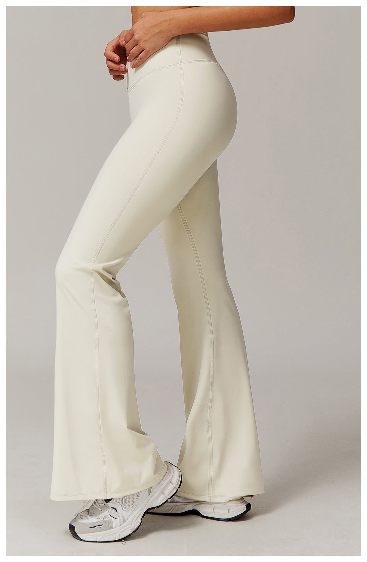 Fitted Flared Yoga Pants-0