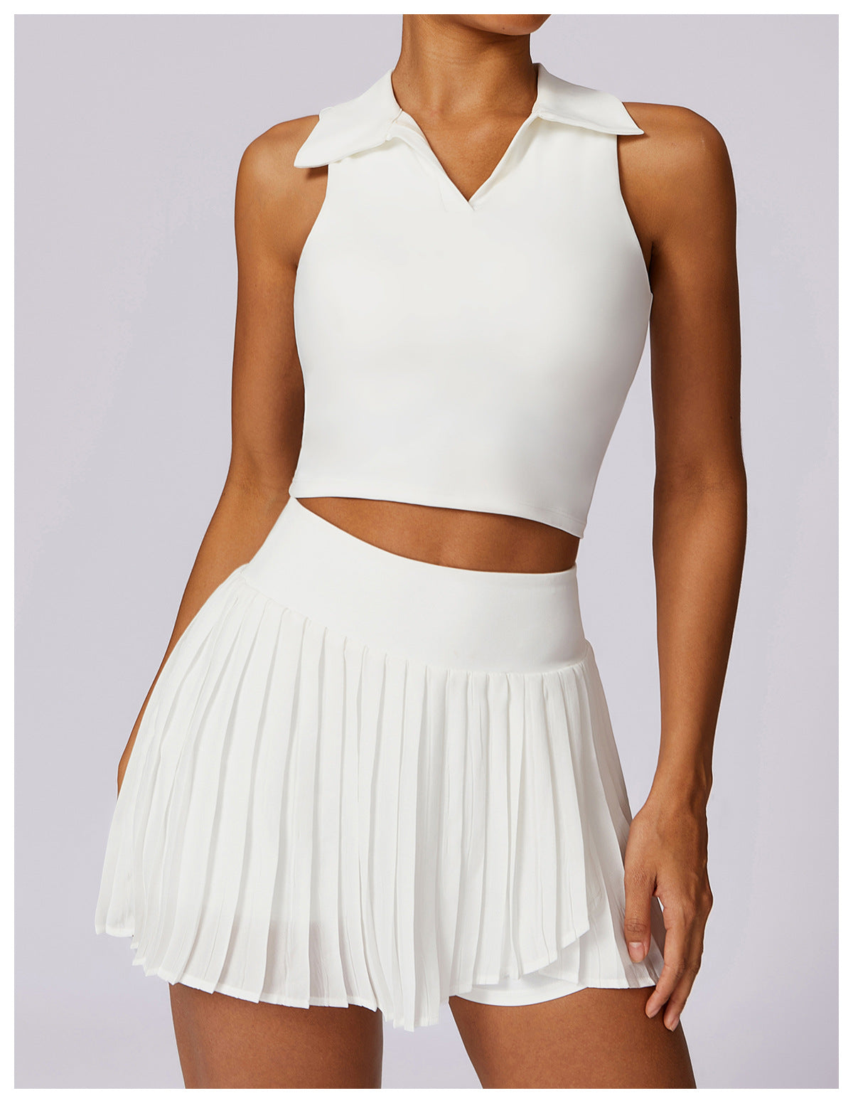 Sleeveless Cropped Polo-3