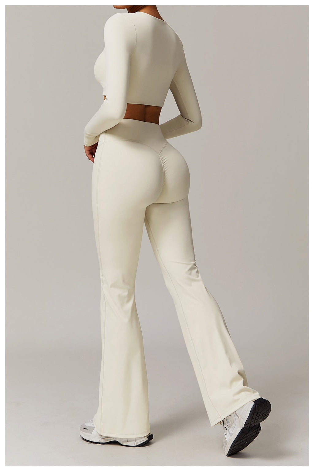 Fitted Flared Yoga Pants-2