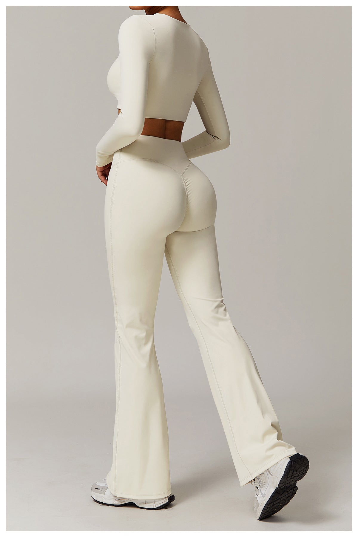 Fitted Flared Yoga Pants-2