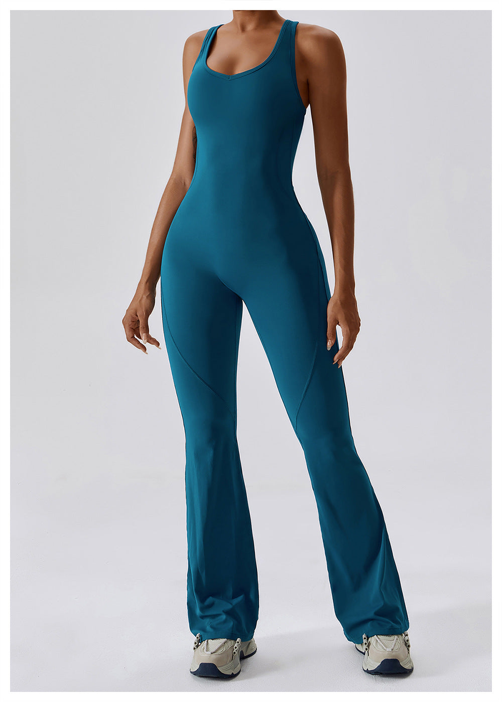 Sleeveless Flared Jumpsuit-7