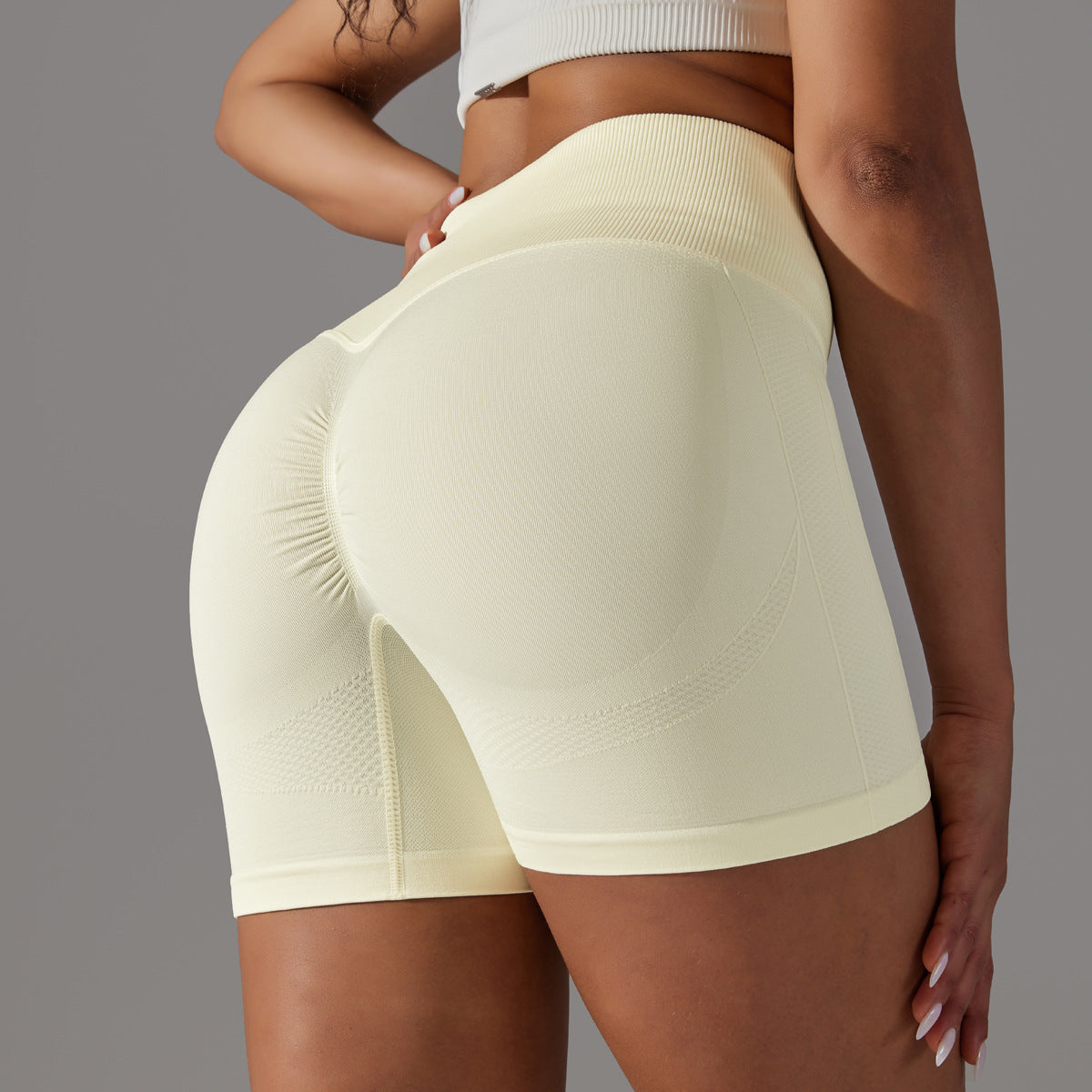 High Waist Scrunch Bum Shorts-5
