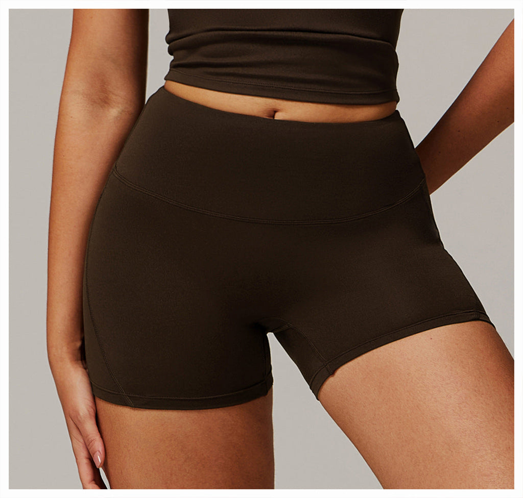 Brushed Foldover High-Waist Shorts-4