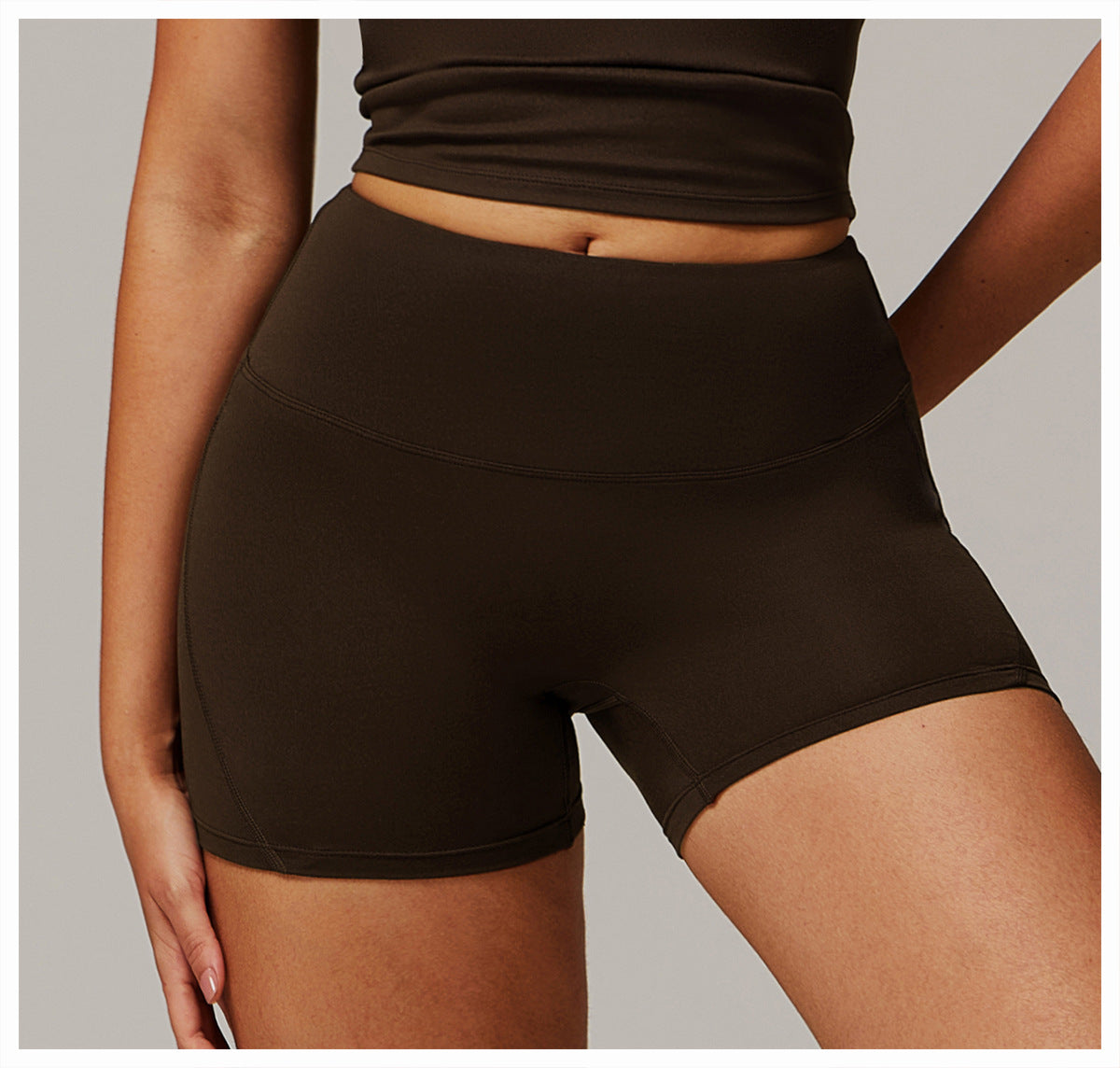 Brushed Foldover High-Waist Shorts-4