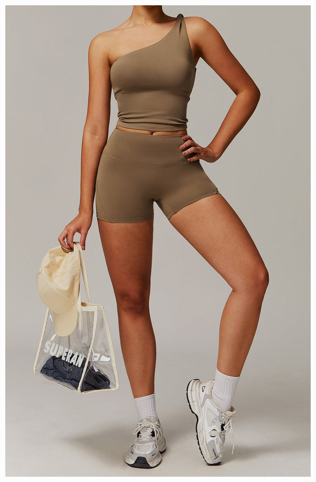 Brushed Foldover High-Waist Shorts-3