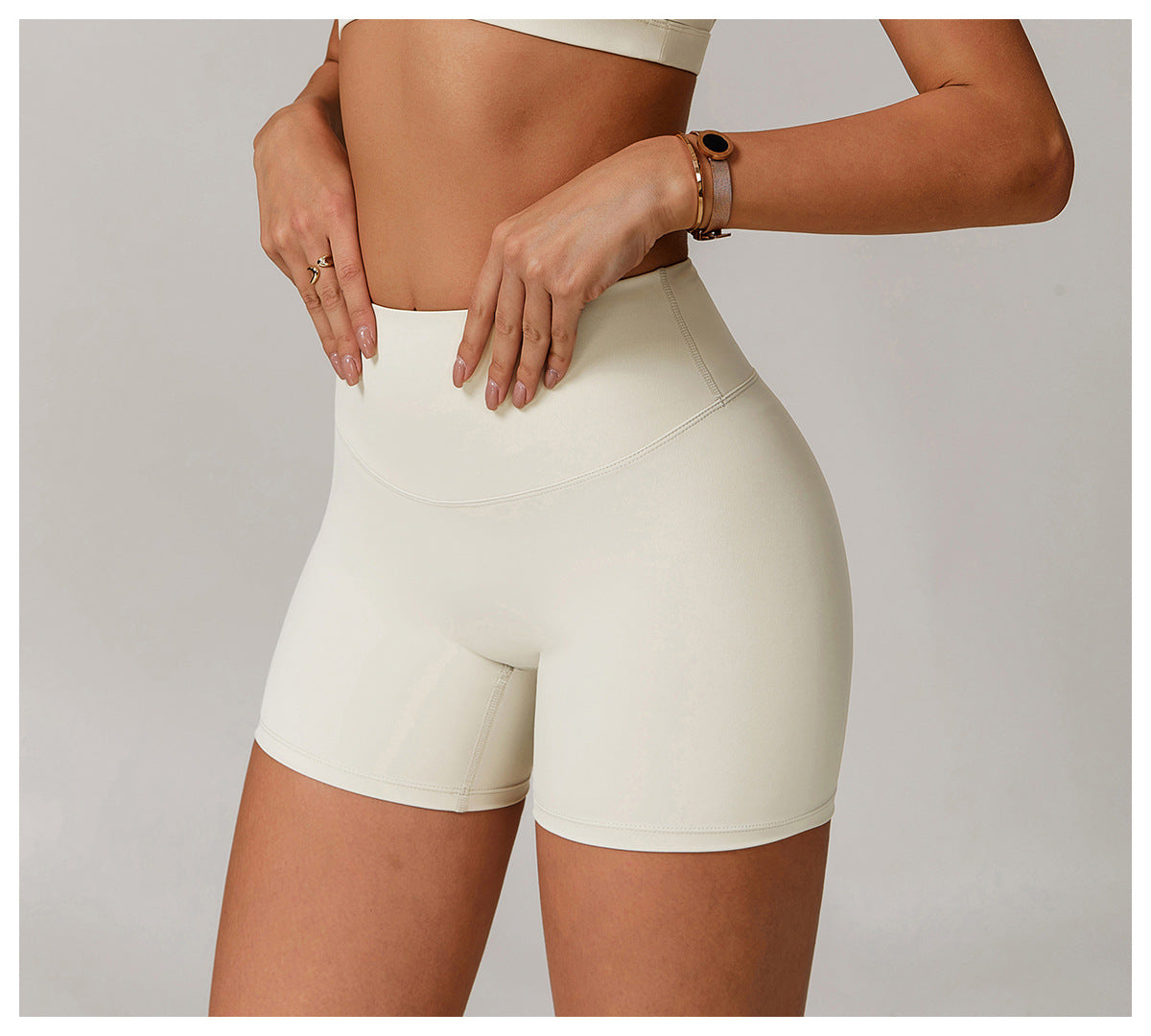 High-Waist Sculpting Yoga Shorts-0