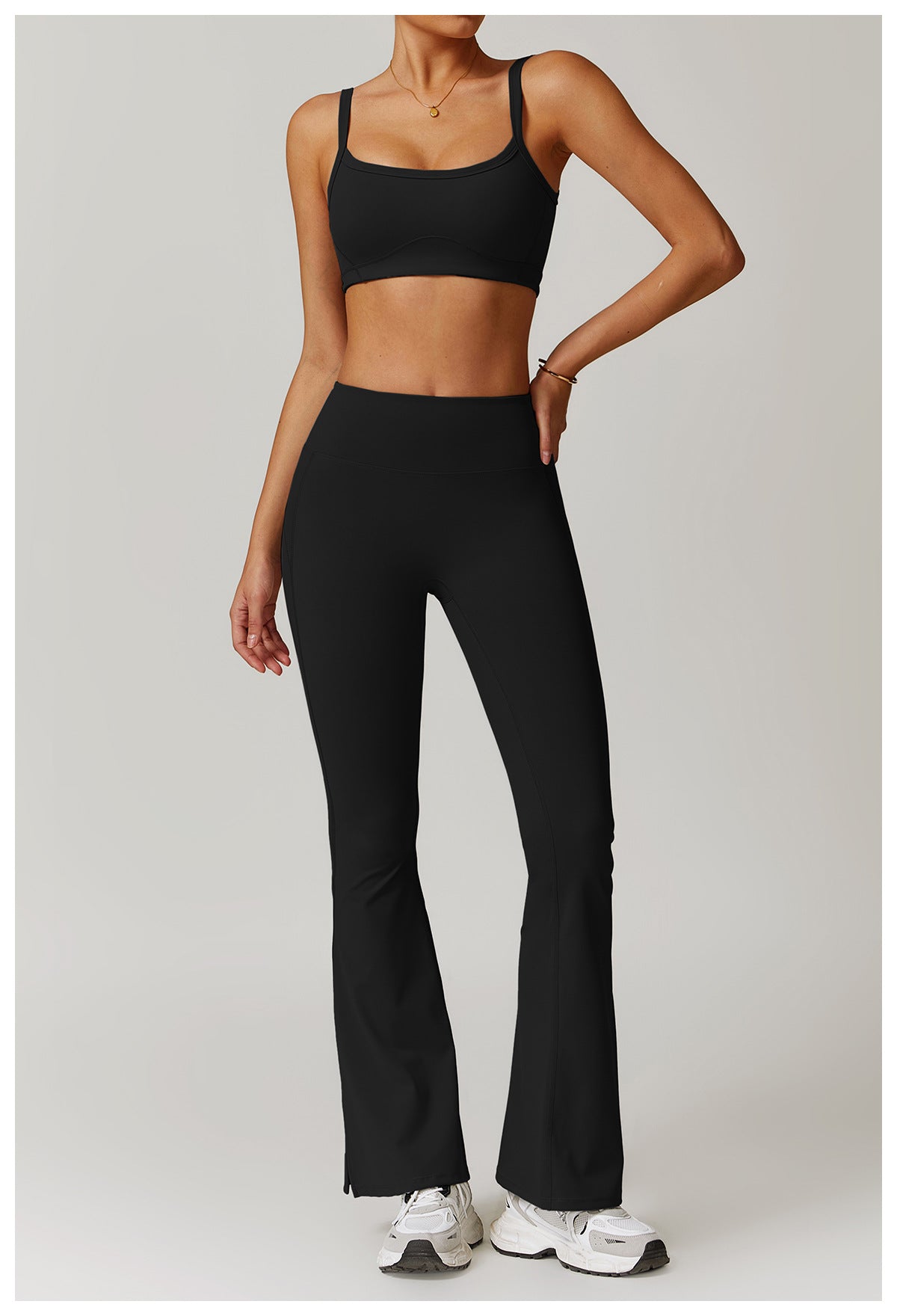 Sculpting High-Waist Flared Yoga Pants-7