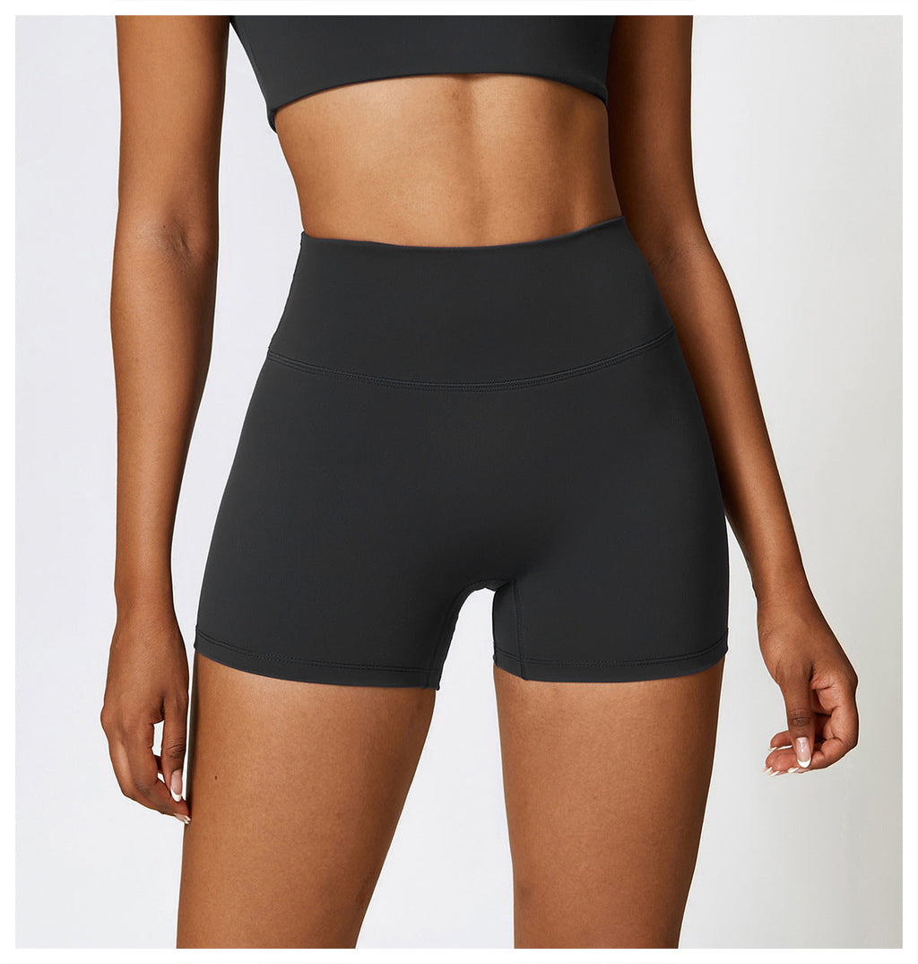 Brushed High-Waist Yoga Shorts-2