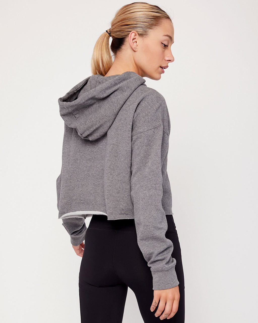 Logo Fleece Crop Hoodie