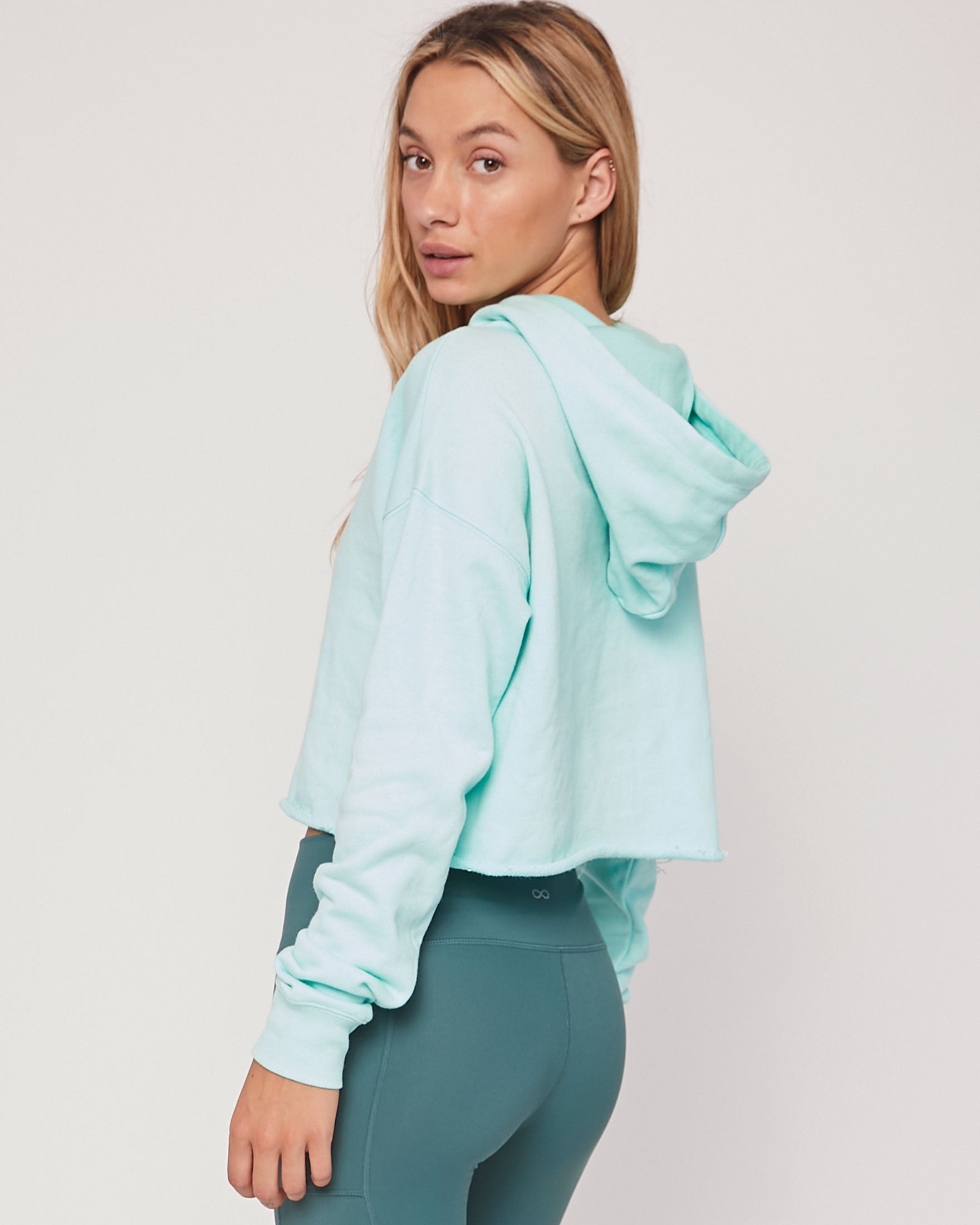 French Terry Crop Hoodie