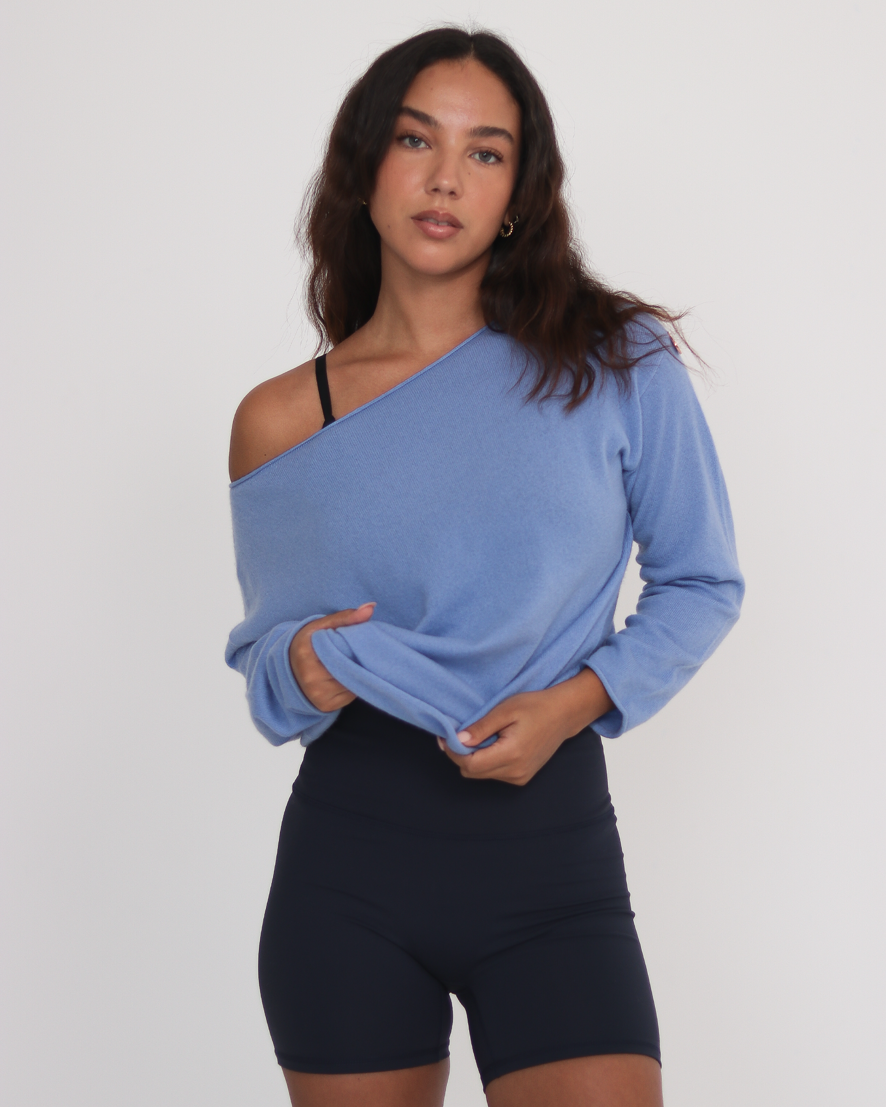 Romy Off Shoulder Cashmere Sweater