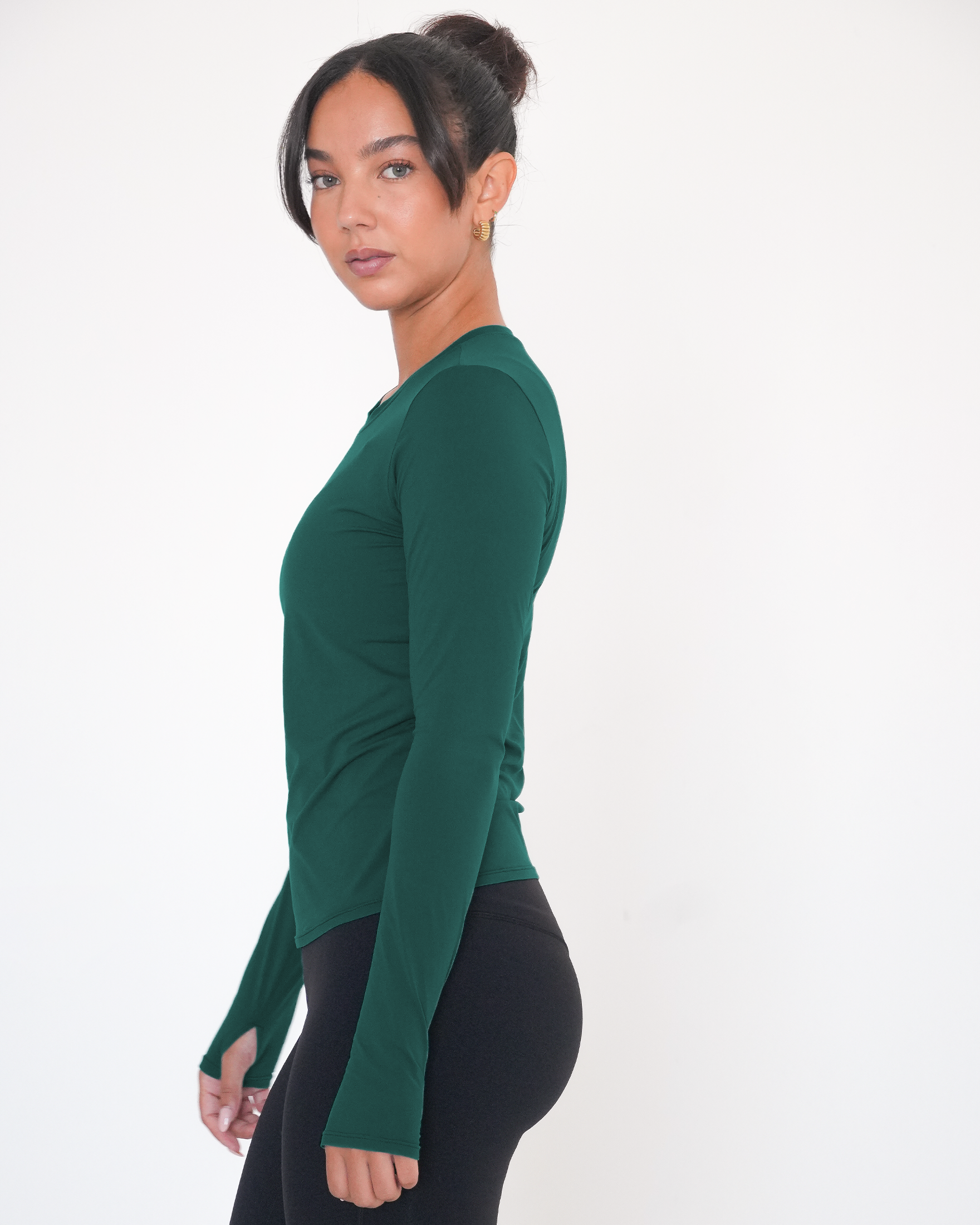 Raya Mid Length Compression Nylon Long Sleeve Top