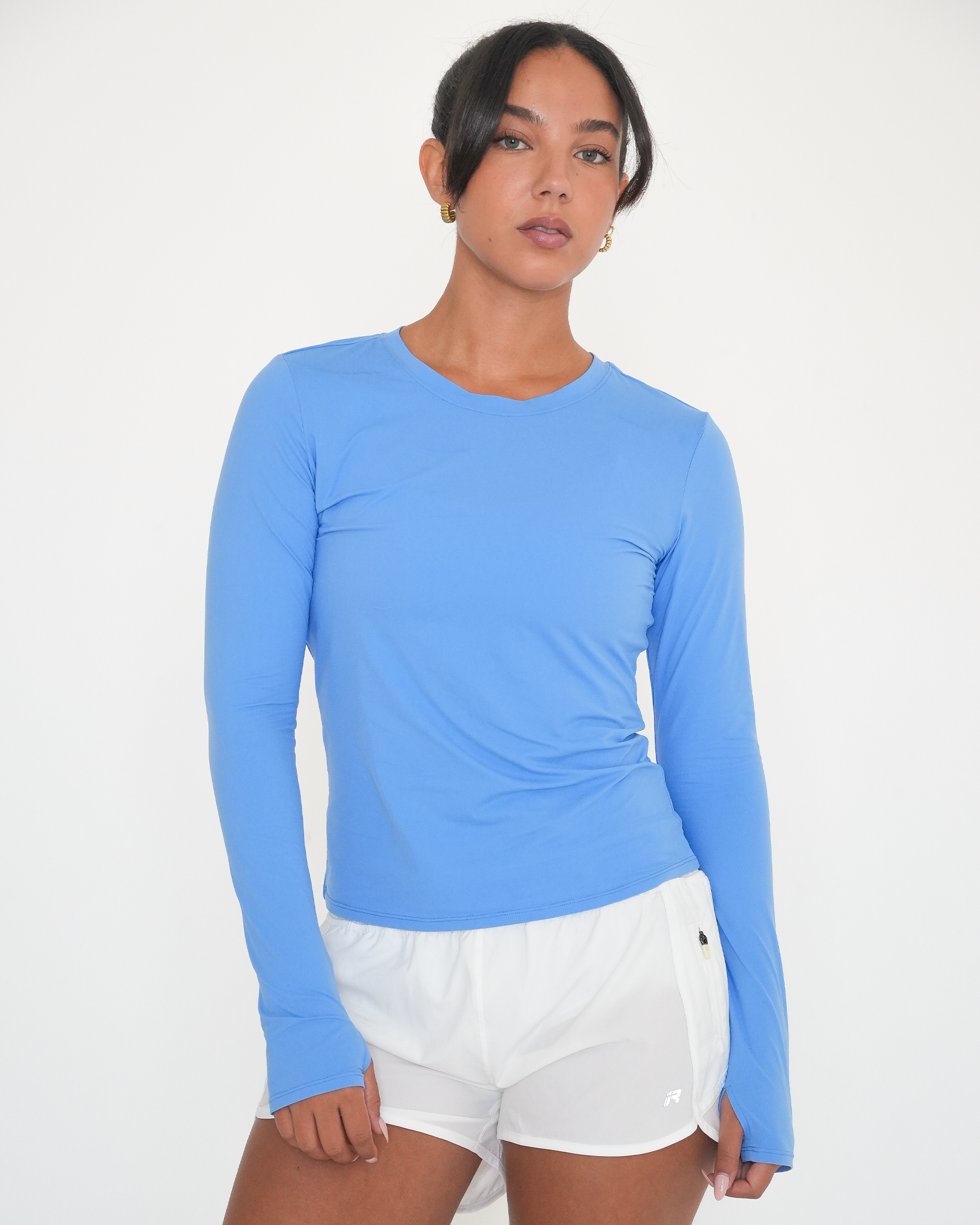 Raya Mid Length Compression Nylon Long Sleeve Top