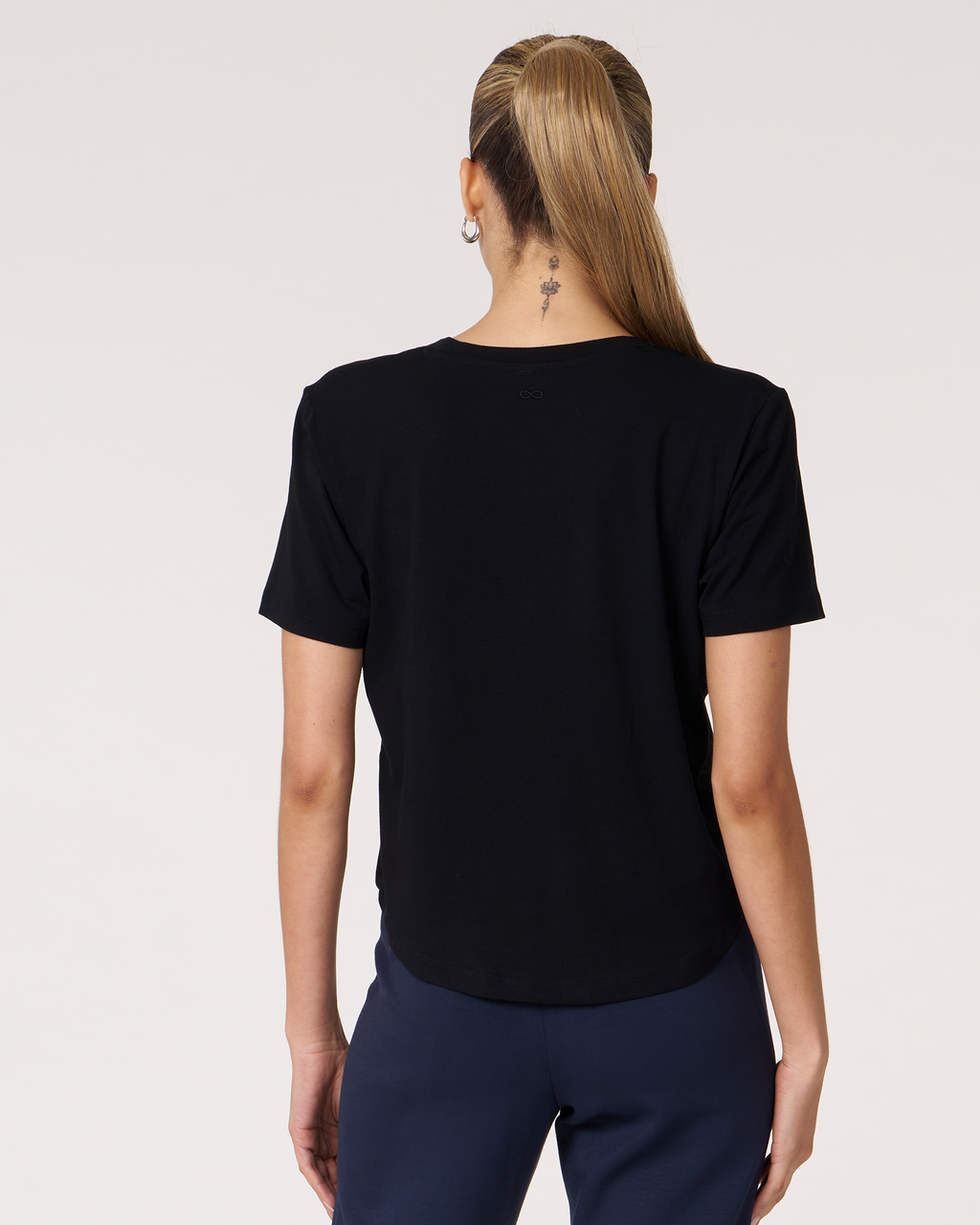 Rebody Essentials V Neck Short Sleeve Top