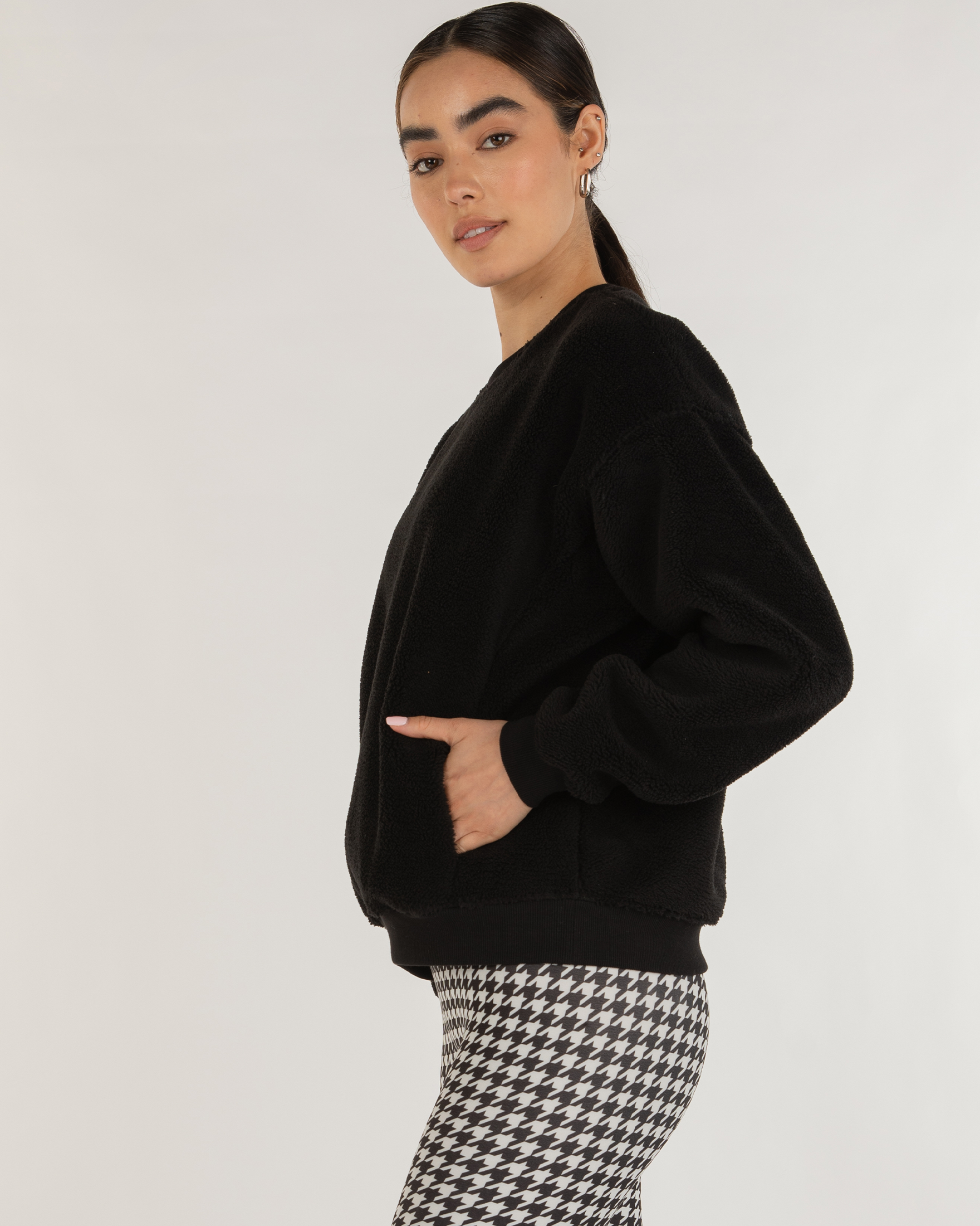 Teddy Sherpa Micro-Fleece Lined Sweatshirt