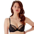 Sheer Stripe Non Padded Plunge Bra