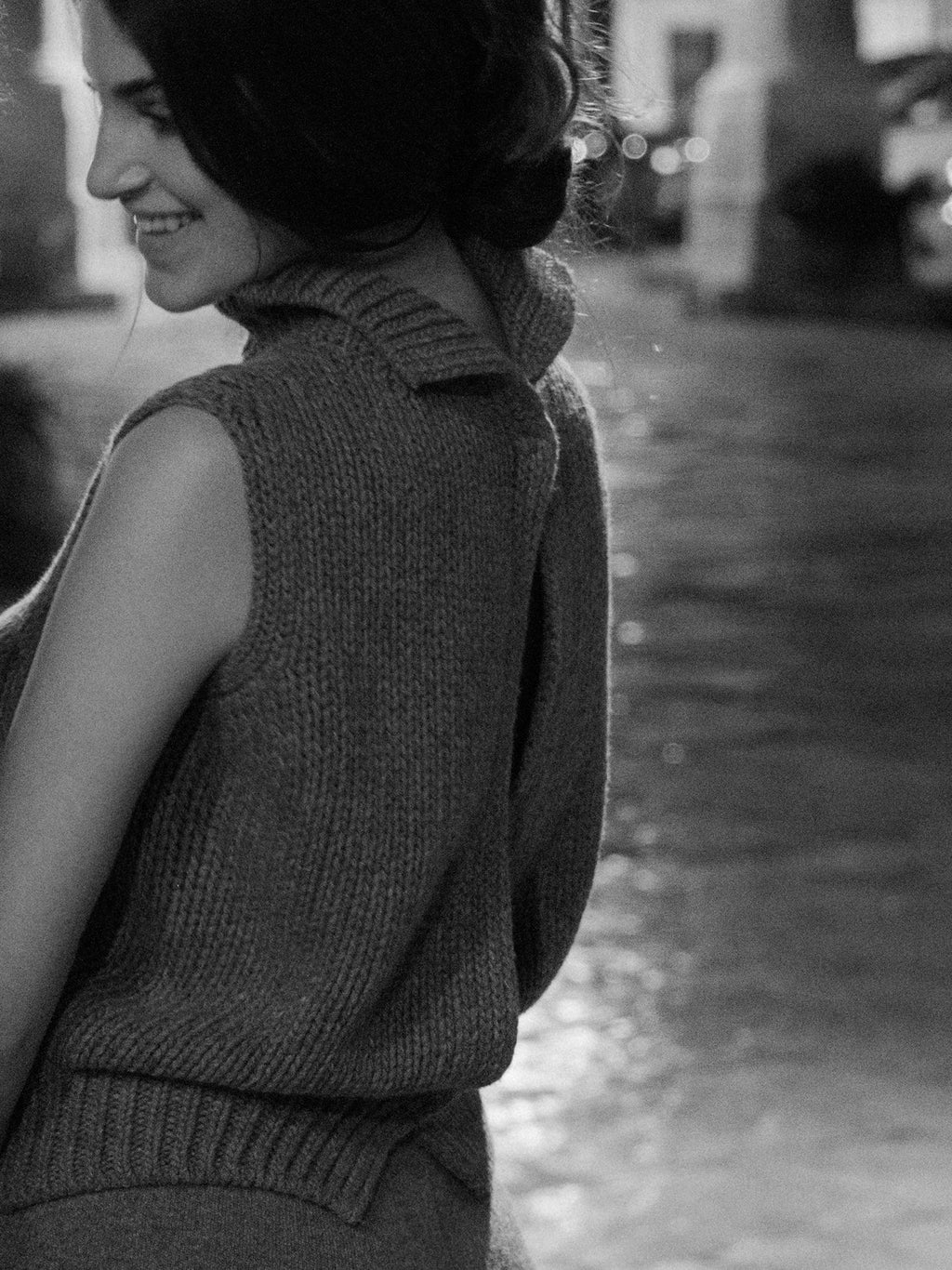 Cashmere-Mix Sleeveless Knit Top