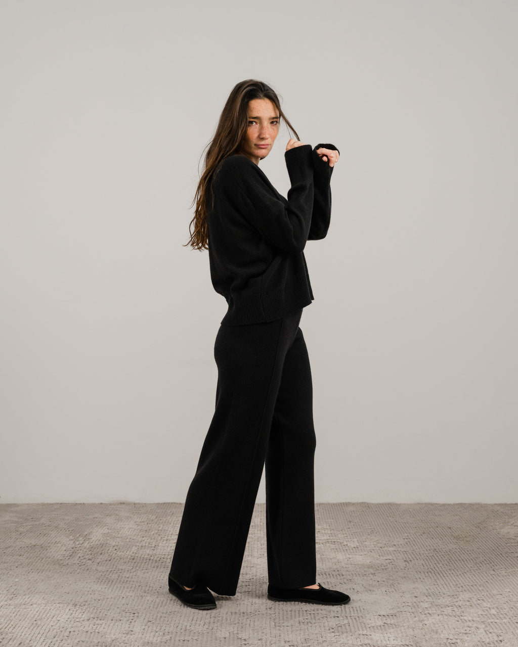 Cashmere-Mix Relaxed Crewneck Sweater
