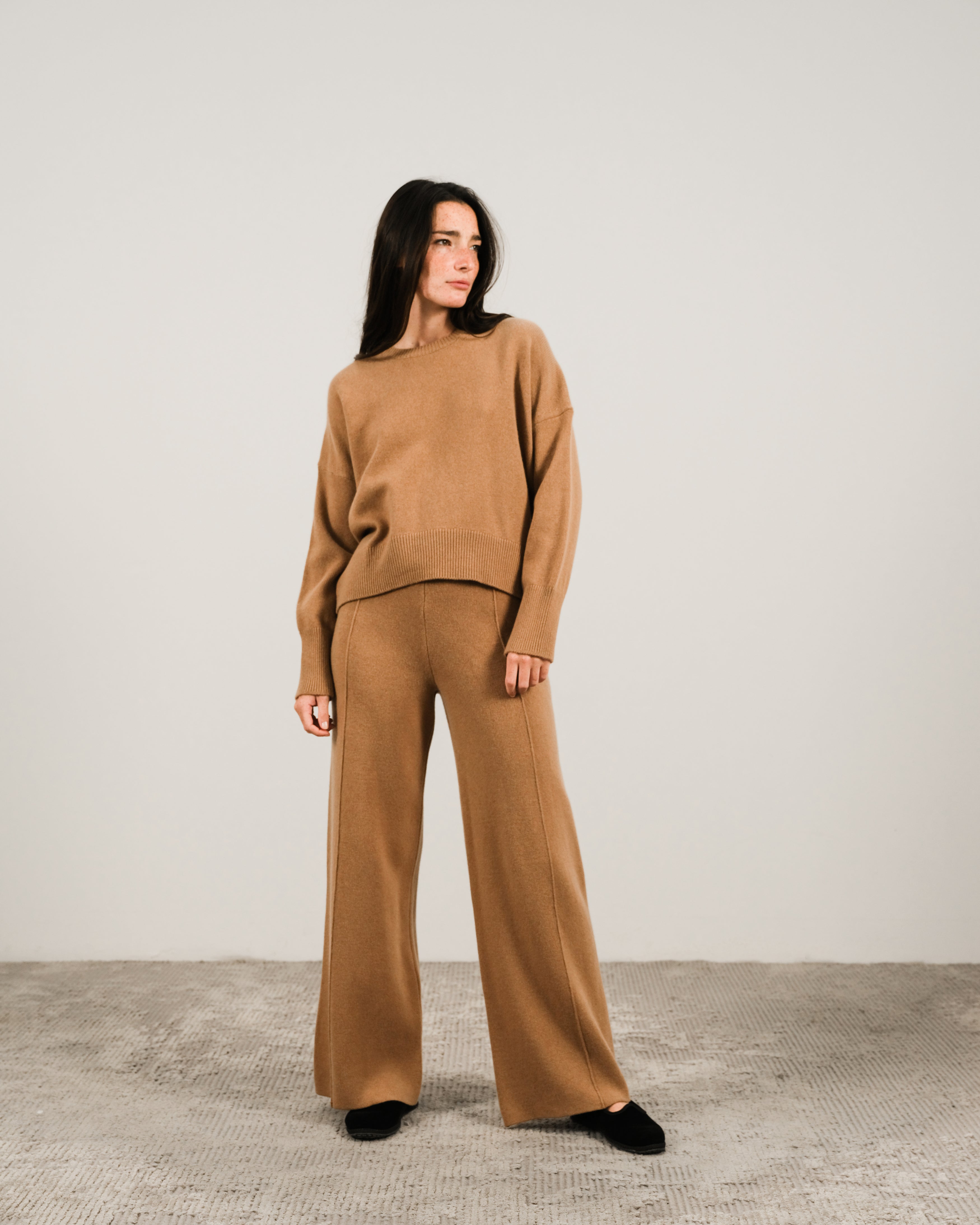 Cashmere Mix Relaxed Crewneck Sweater