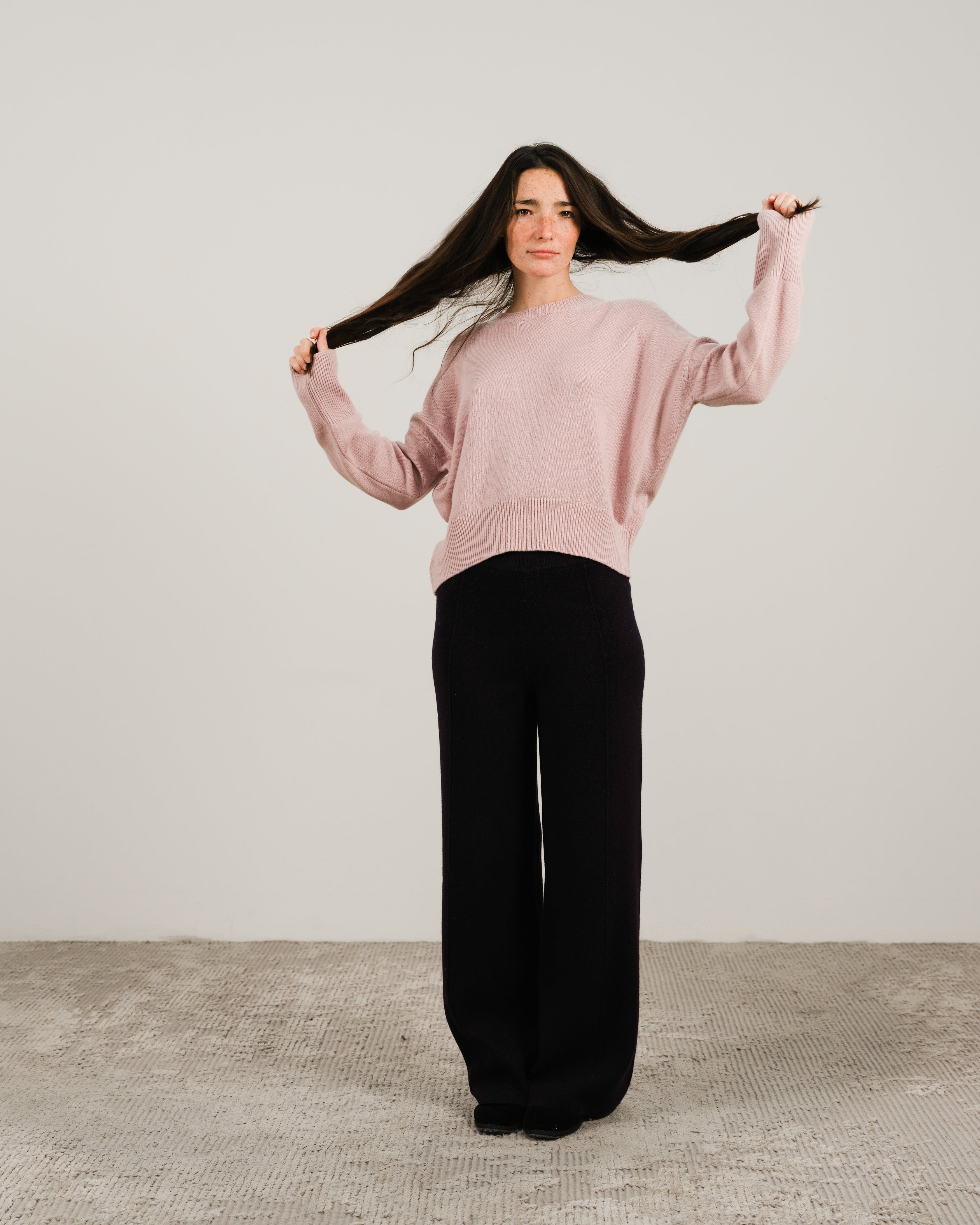 Cashmere Mix Relaxed Crewneck Sweater