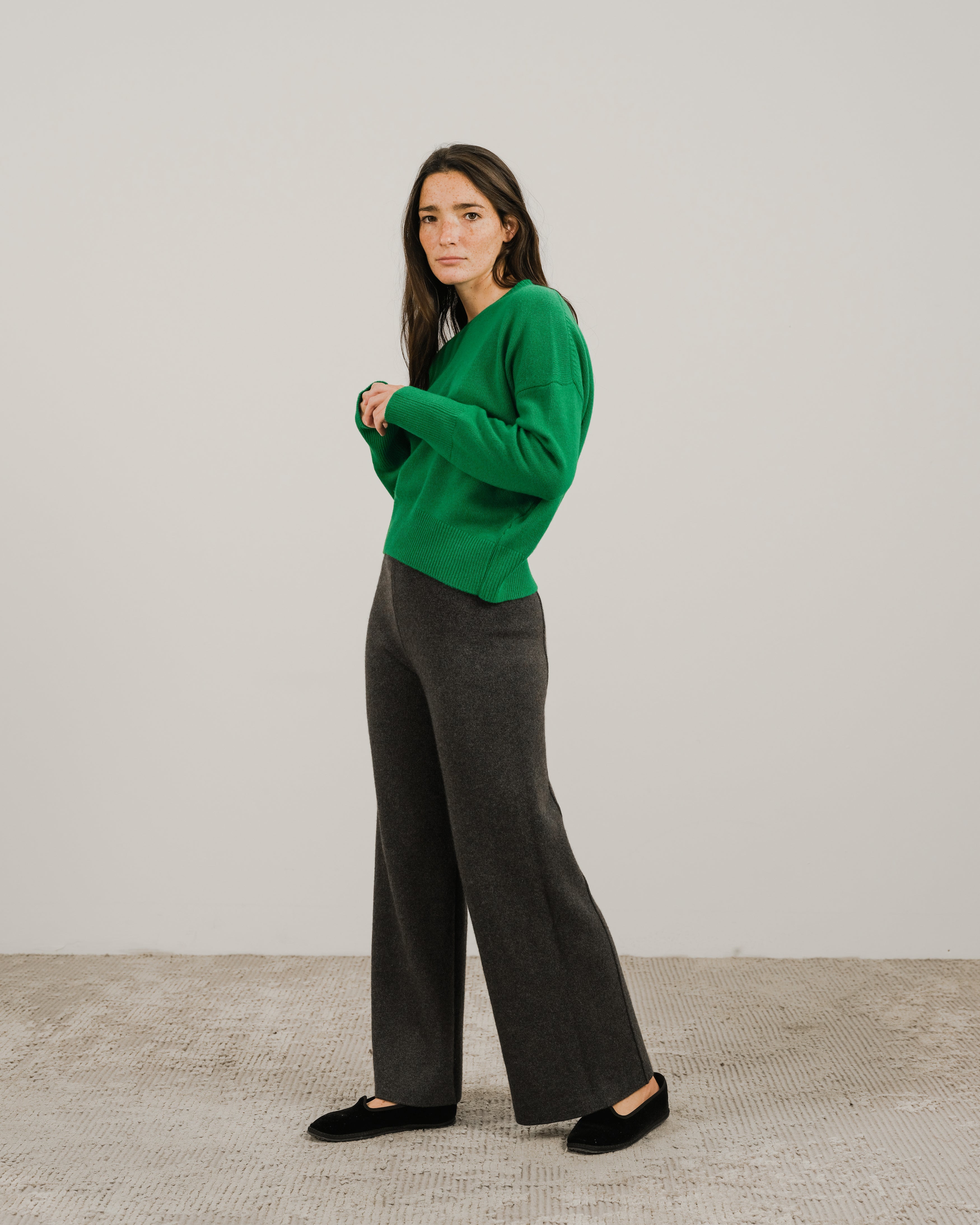Cashmere Mix Relaxed Crewneck Sweater