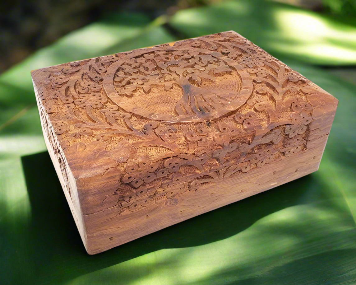 Roots and Reverence – Tree of Life Wooden Keepsake Box (5" x 7")-0