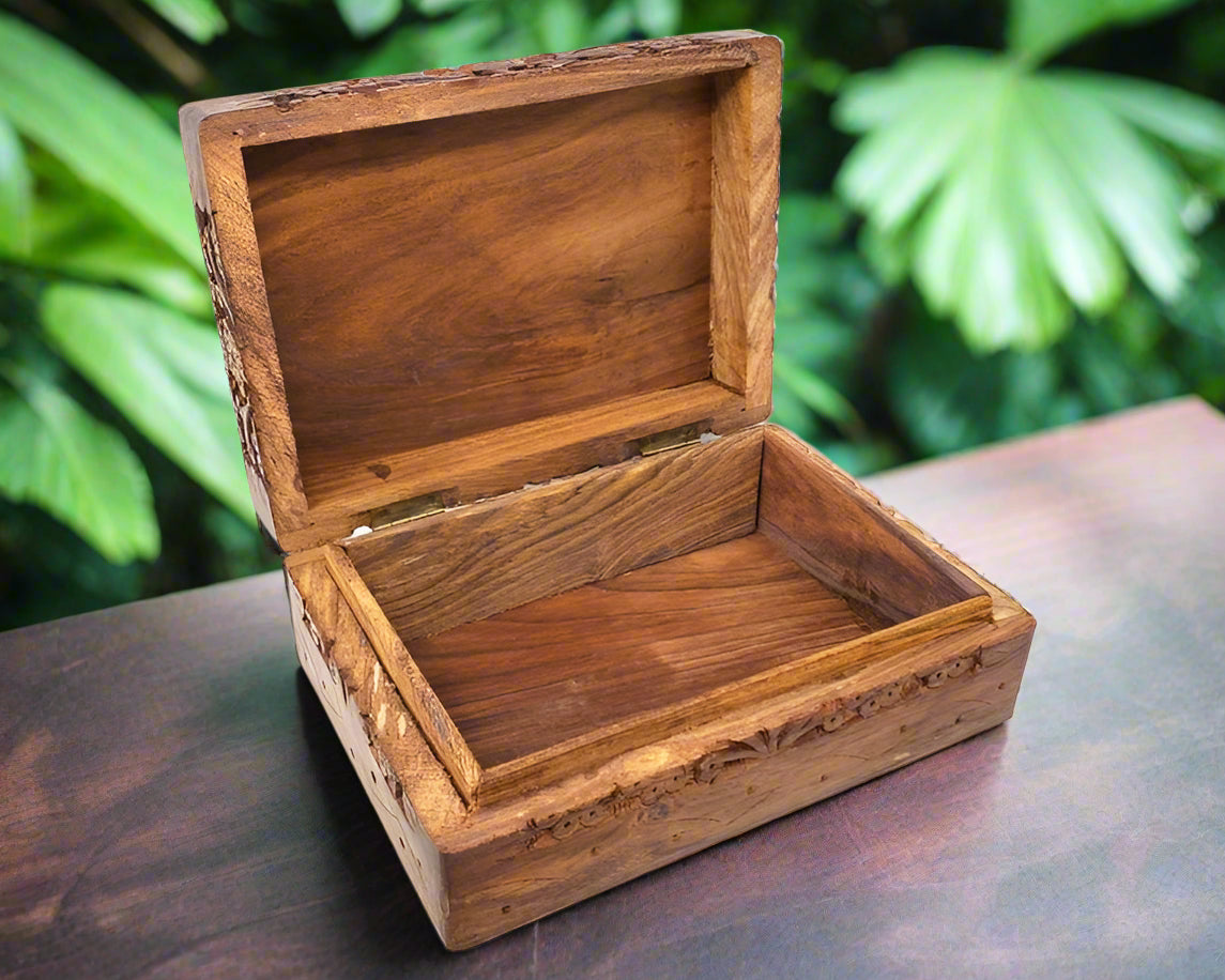 Roots and Reverence – Tree of Life Wooden Keepsake Box (5" x 7")-2