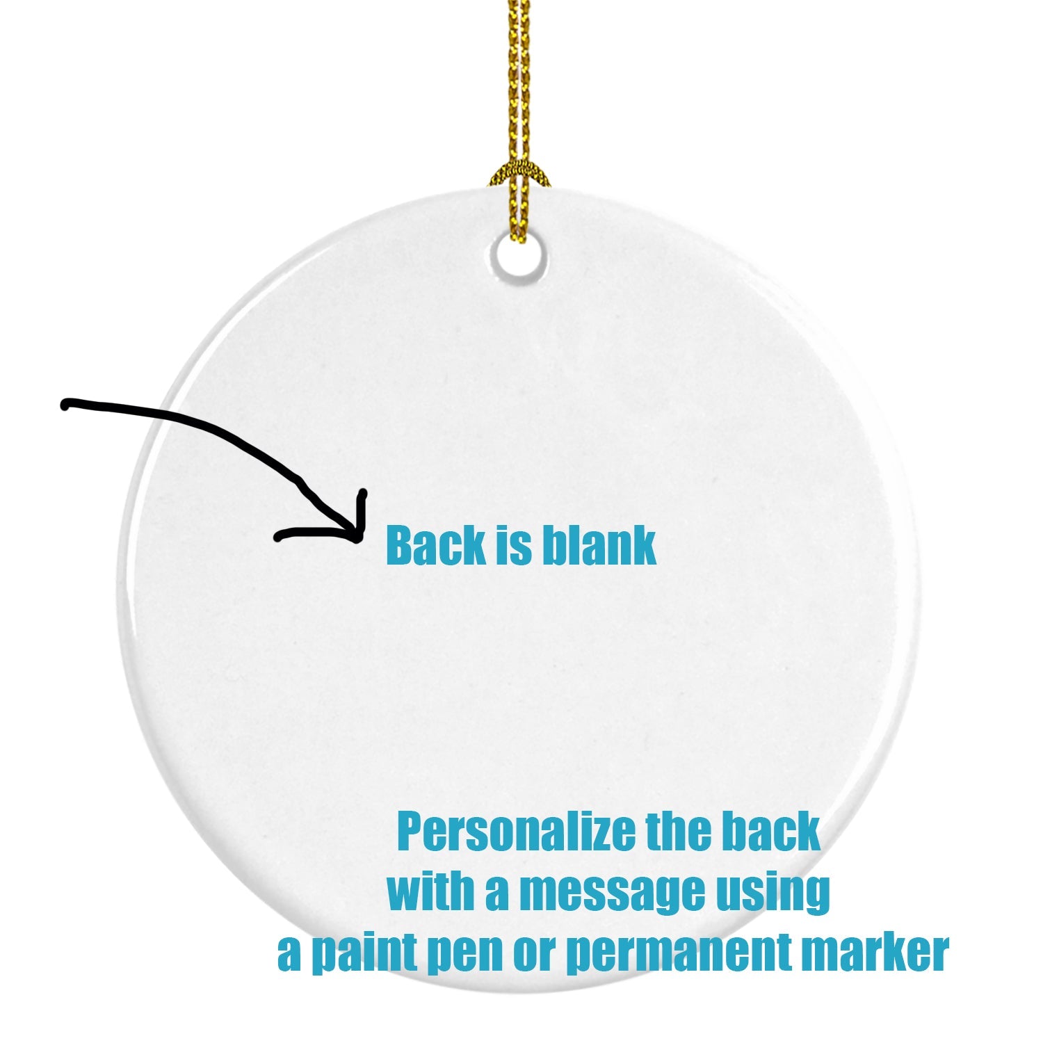 Alpaca Christmas Ceramic Ornament