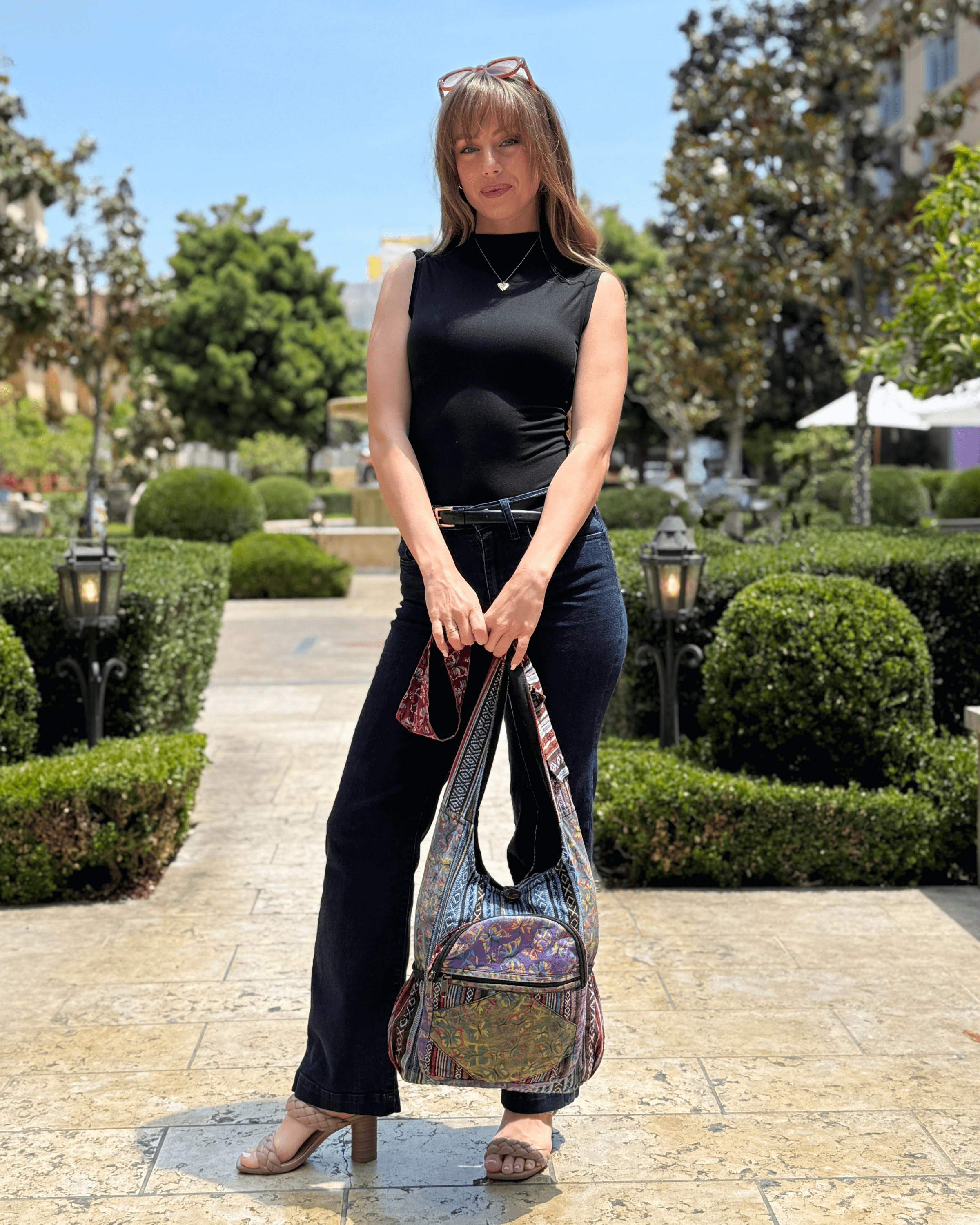 Butterfly Design Hobo Bag
