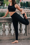Organic Cotton Leggings 26" Black with Band