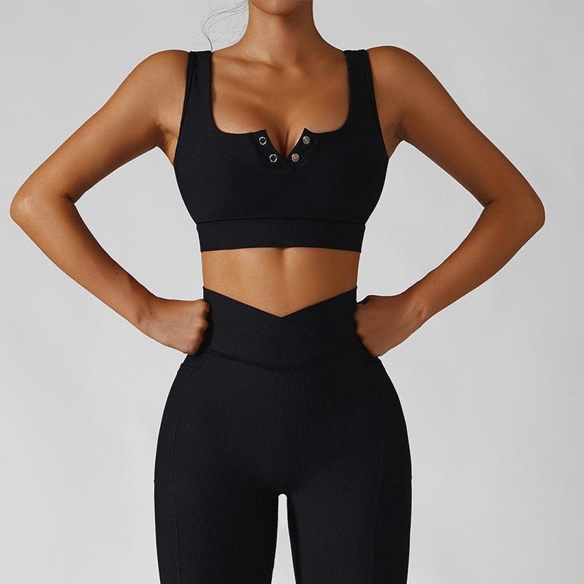 Snap-Closure Body Sports Bra