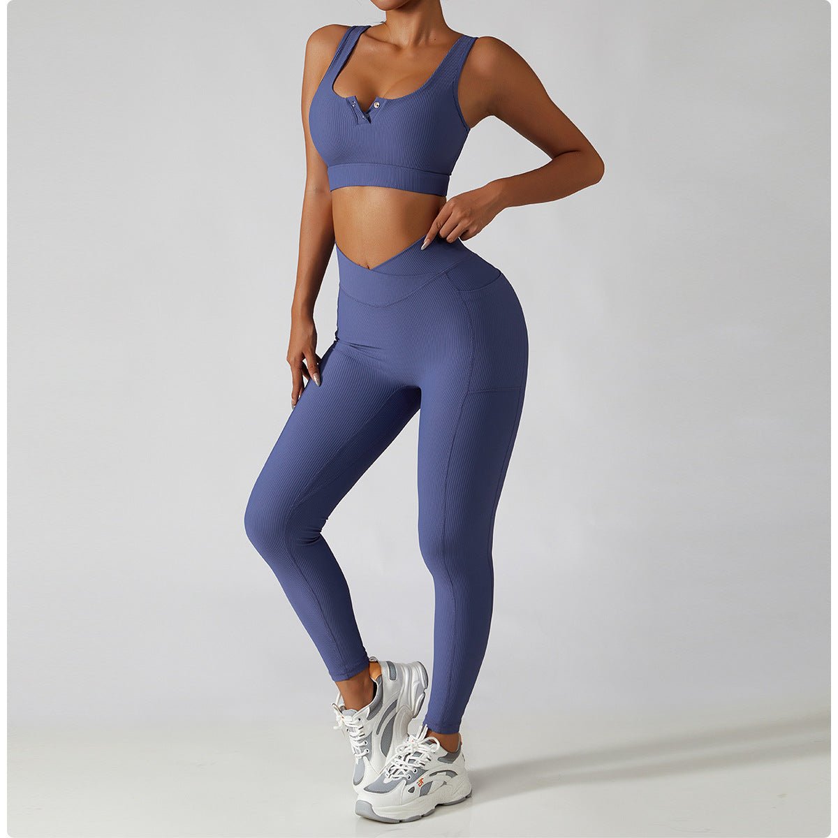 Snap-Closure Body Sports Bra