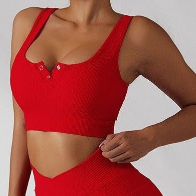 Snap-Closure Body Sports Bra